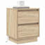 Bedside Cabinet With Drawer 2 Pcs 39 X 34.5 X 50 Cm-1630674937