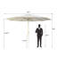 Parasol de patio 9 pi - Construction, - Auvent beige pour support de jardin