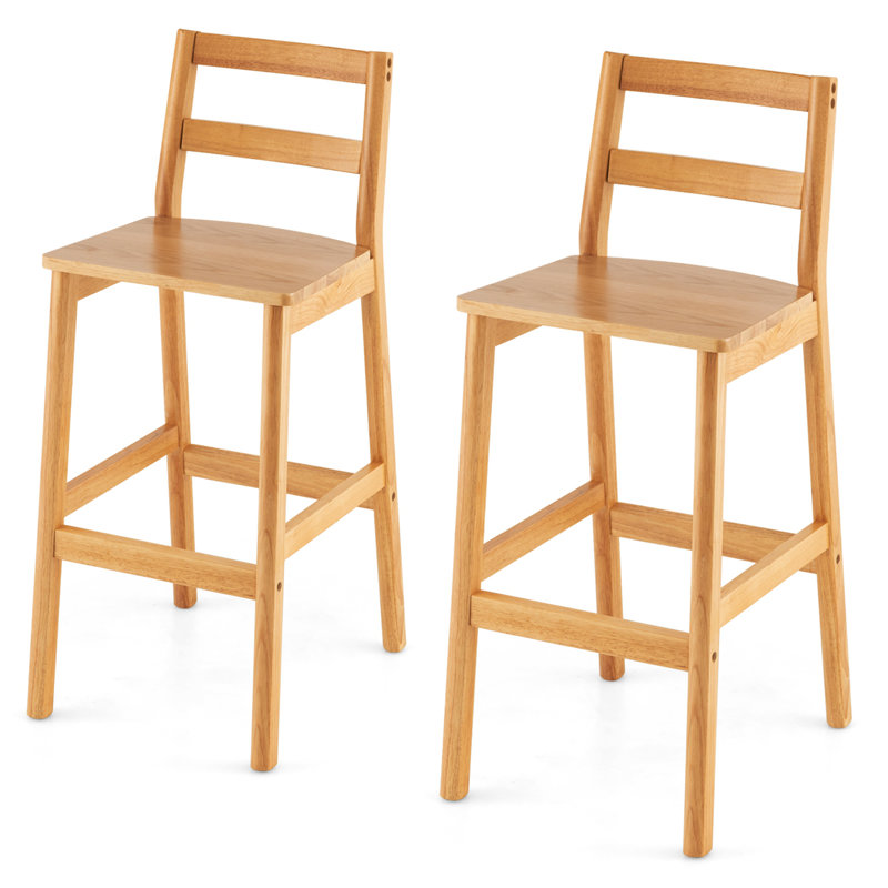 Counter Stool with Solid Wood Frame