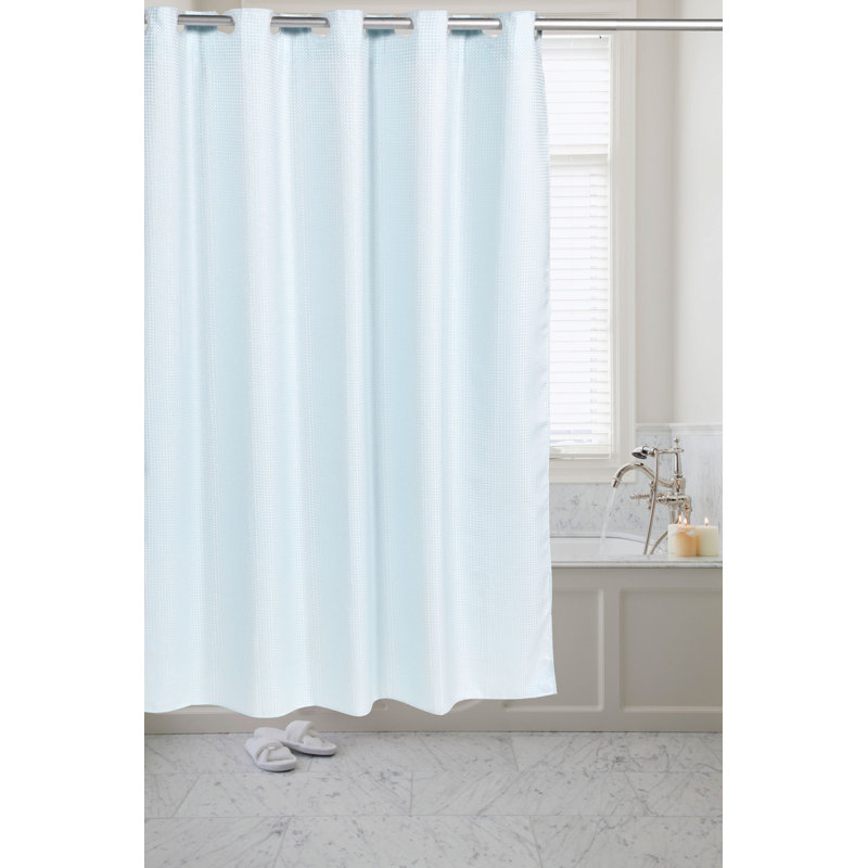 Rideau de douche simple Cyra Waffle Weave, Spa