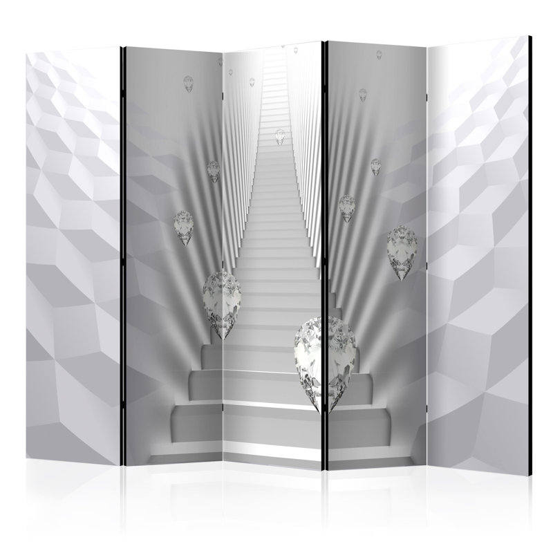 Carlsbourg Solid Wood Folding Room Divider, 5
