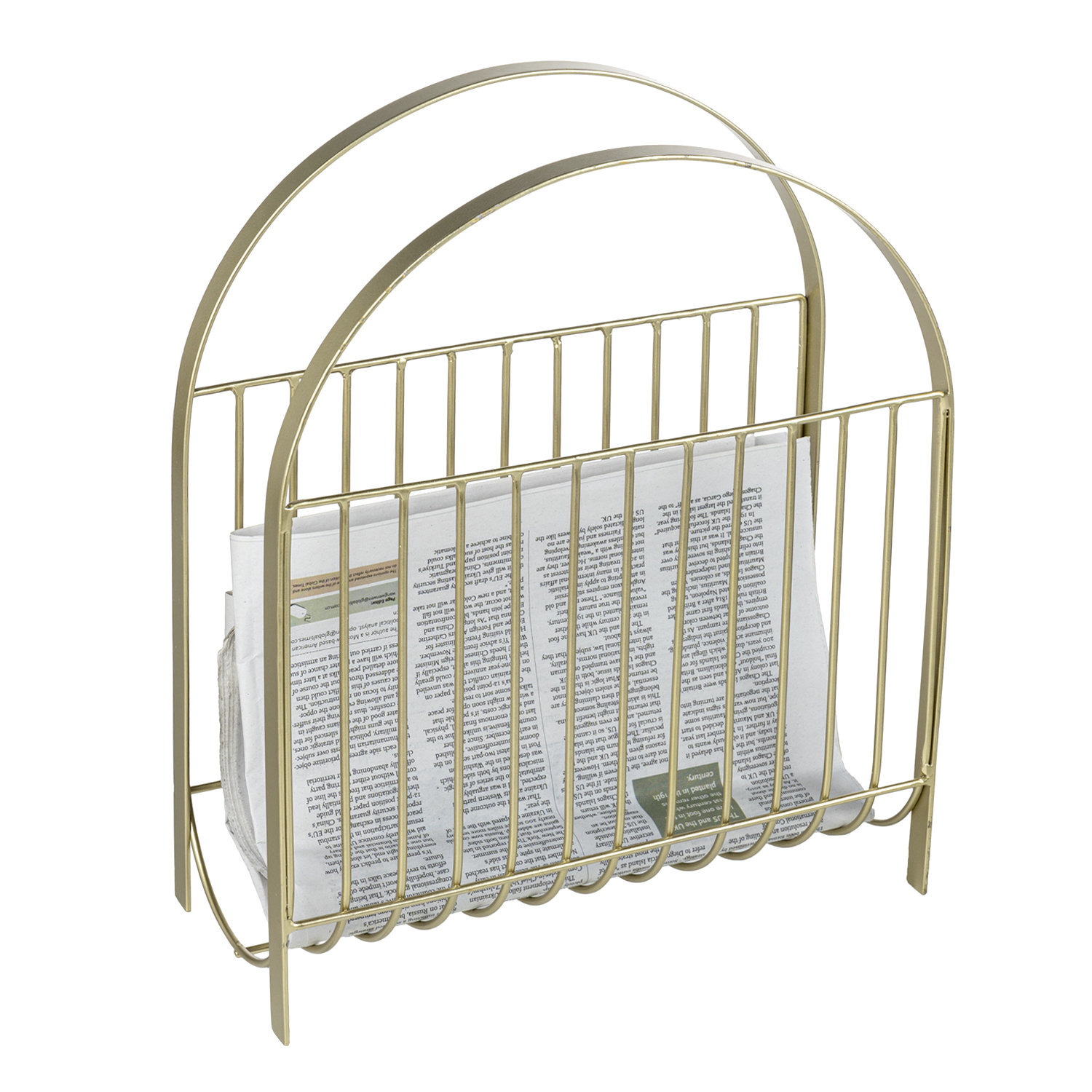 Tiled Magazine Rack MyGift Brass Floor Magazine Rack | Wayfair.co.uk