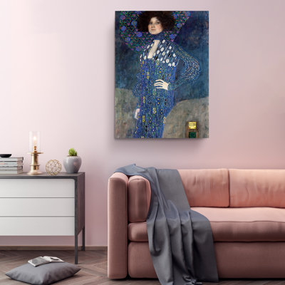«Floge 1902 Reproduction» par Gustav Klimt, peinture sur toile tendue