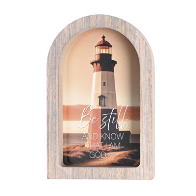 Framed Arch Lighthouse Be Still Gray