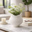 Sagebrook Home 16" Callan Large 3D Printed Porcelain Vase, Ivory-689949233