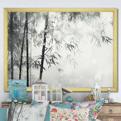«Black and White Wild Bamboo III - Bamboo», reproduction d'art sur toile_106634