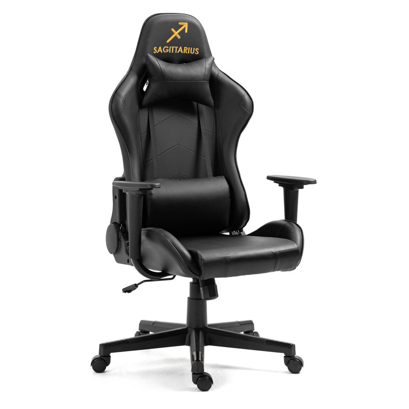 Fauteuil de jeu avec signe astrologique du zodiaque et logo du poker