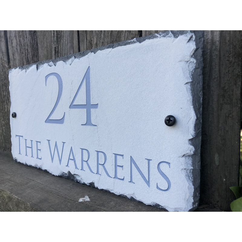 Plaque d'adresse sur 2 lignes Home Wall, Montage à 2 trous, H 6 po x l 12 po