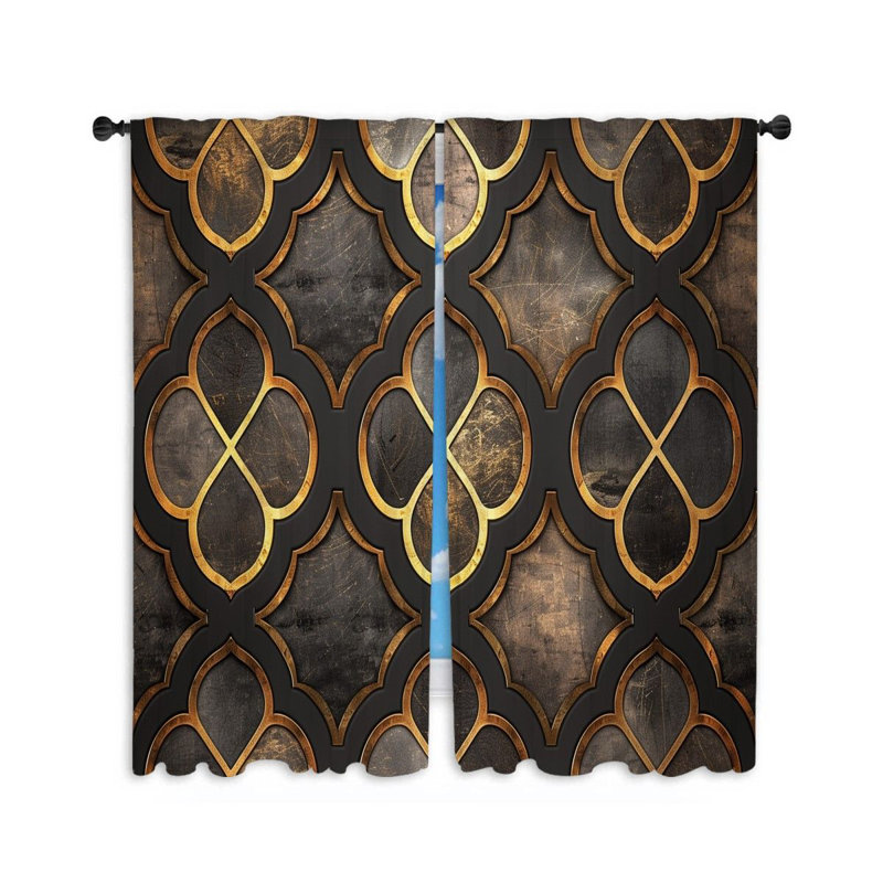 Paire de rideaux obscurcissant en polyester, L 20 po x L 54 po