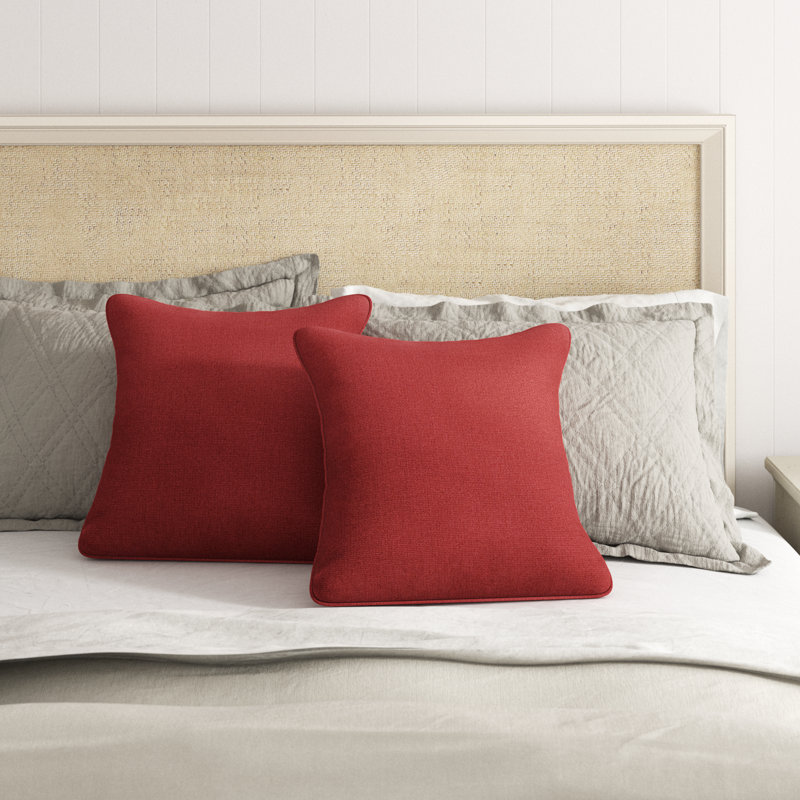 Tinsley Sunbrella® Outdoor Reversible Throw Pillow, 20" x 20", Cream