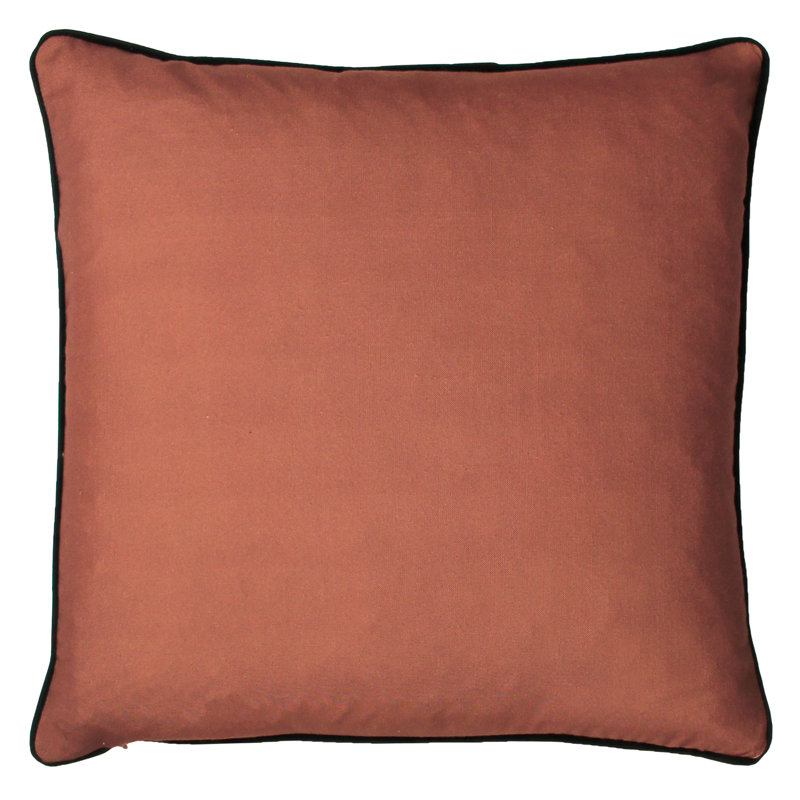 Floral Square Throw Cushion, Brown
