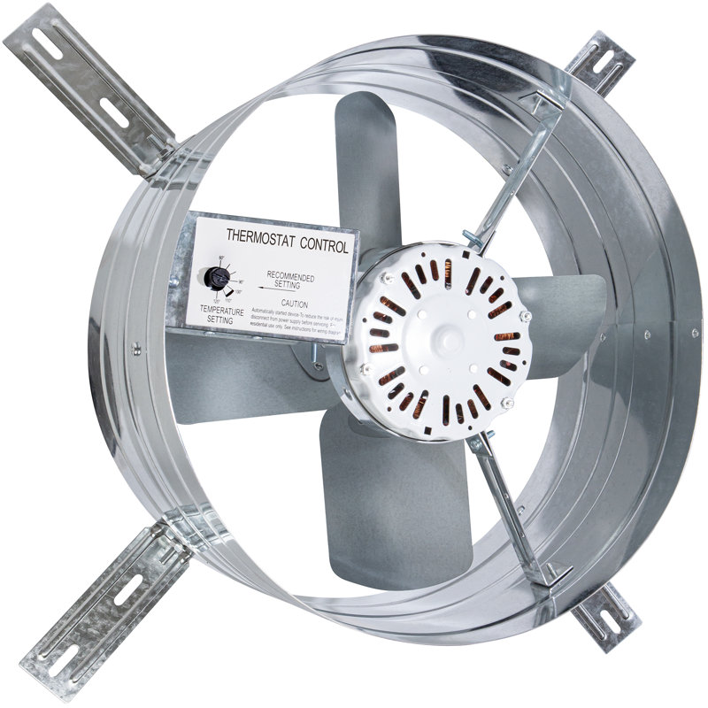iLIVING ILG8G14-12T Newest Automatic Gable Mount Attic Ventilator Fan with Adjustable Thermostat, 3.10 Amp, 1220 CFM, Single-Speed