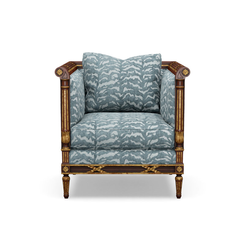The Regent's Visit  Accent Chair, Tigre Denim
