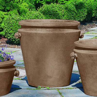 Scroll Handle Handcrafted Outdoor Pot Planter