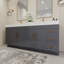 Ensemble de meuble-lavabo double 84 po avec tiroirs et portes 84 po-70381264