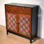 Armoire d'appoint moderne en bois massif brun et noir