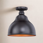 Flavin Oil Burnished Bronze 1 - Bulb Outdoor Semi Flush Mount