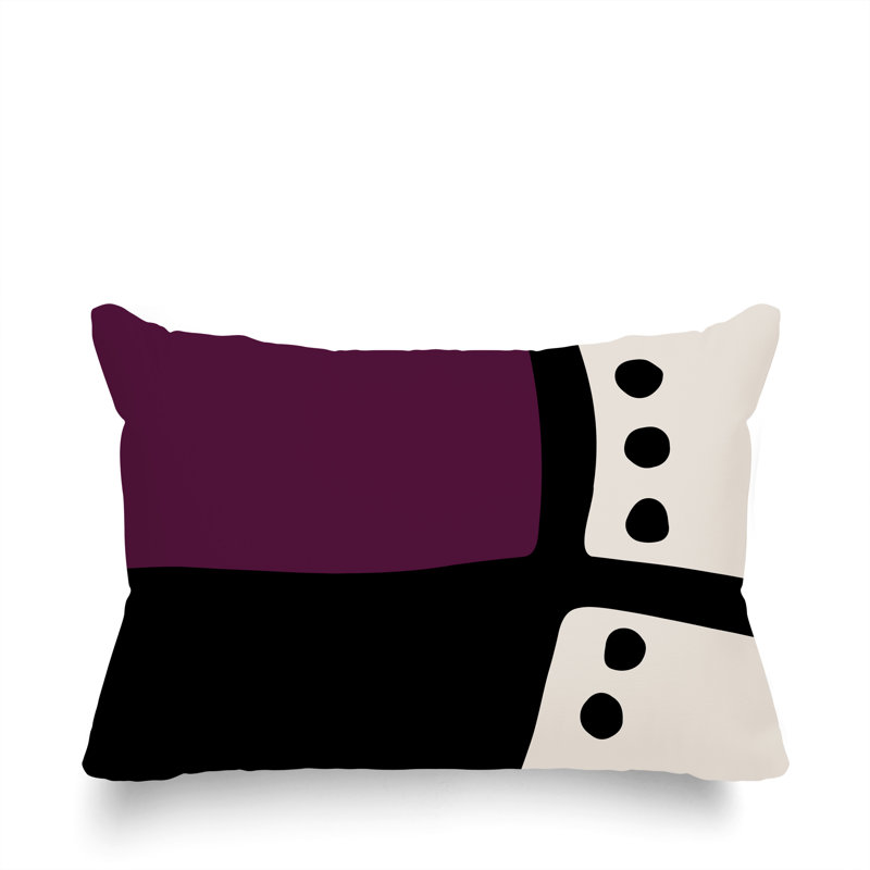 Coussin lombaire réversible intérieur / extérieur Sofi Minimalist, H 14 po x l 20 po, Mauve