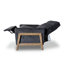 Fauteuil inclinable manuel ergonomique 3 positions gris Tacara avec structure en bois massif et pieds en chêne naturel-106632324