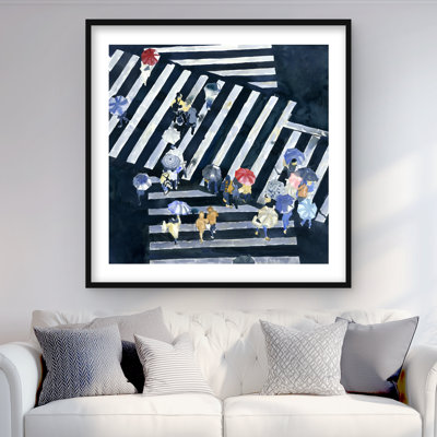 «Main Street Street Scenery Man Cave», reproduction matte encadrée
