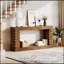 Console étroite en bois brun avec rangement pour le vestibule, le couloir et le salon, durable et élégante