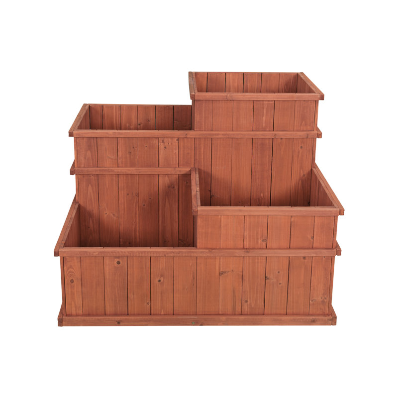 Platebande surélevée en bois 2,5 pi x 2,5 pi Gordonsville