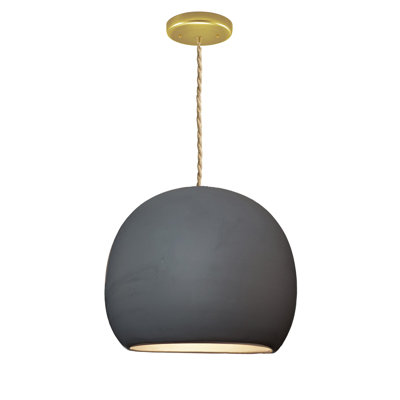1 - Light Brass Dome Pendant