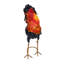 Statue de coq colorée en métal 25 po pour jardin, patio et pelouse