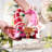 Lavarious 6.3 Inch Valentine Heart-Shaped Pink Gnome Couple Figurines Decorations