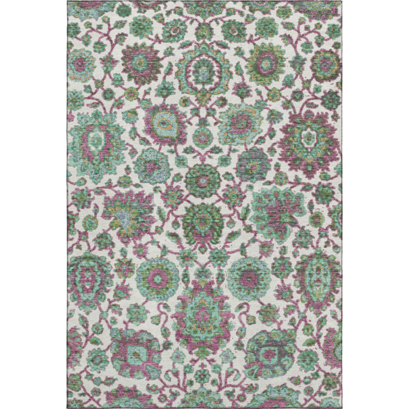 Tapis de qualité supérieure lavable à la machine Mayfield AMF2187 global, Menthe, 9 pi x 12 pi