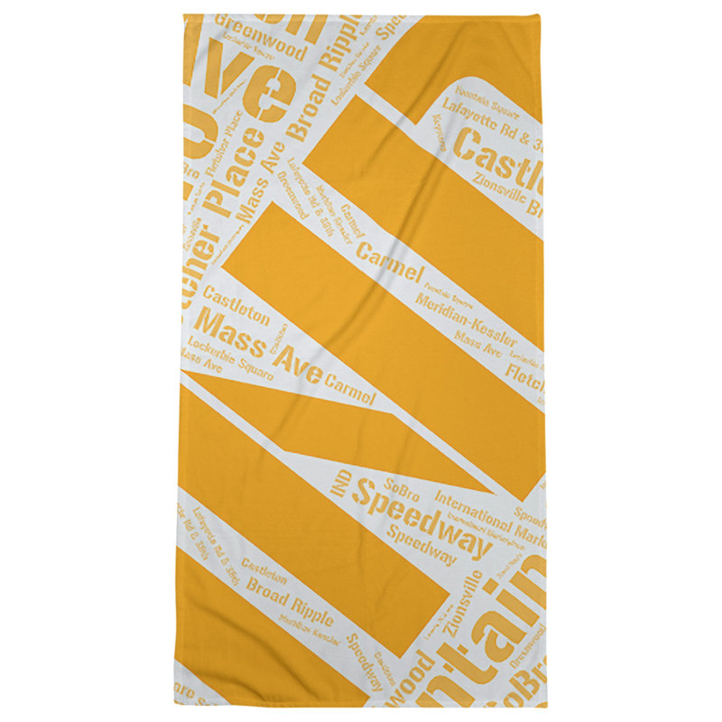 Bath Towel, Orange, Microfiber, Indianapolis