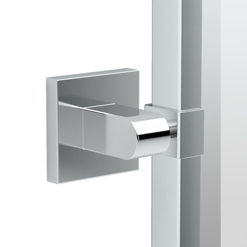 Miroir de salle de bain mural Miroir, Chrome, H 32,5 po x l 27,63 po