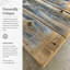 Table de bout en bois de récupération 22 po avec tablette | Table d'appoint rustique | Table d'appoint entièrement assemblée-1405462470