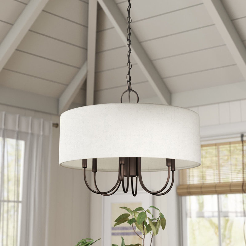 Winscombe Shaded Drum Chandelier, English Bronze