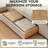 Chenille Upholstered Platform Bed with Built-In Nightstands and 2 Storage Drawers-479620779-479620774