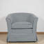 Élégante chaise pivotante blanche avec motif pied-de-poule