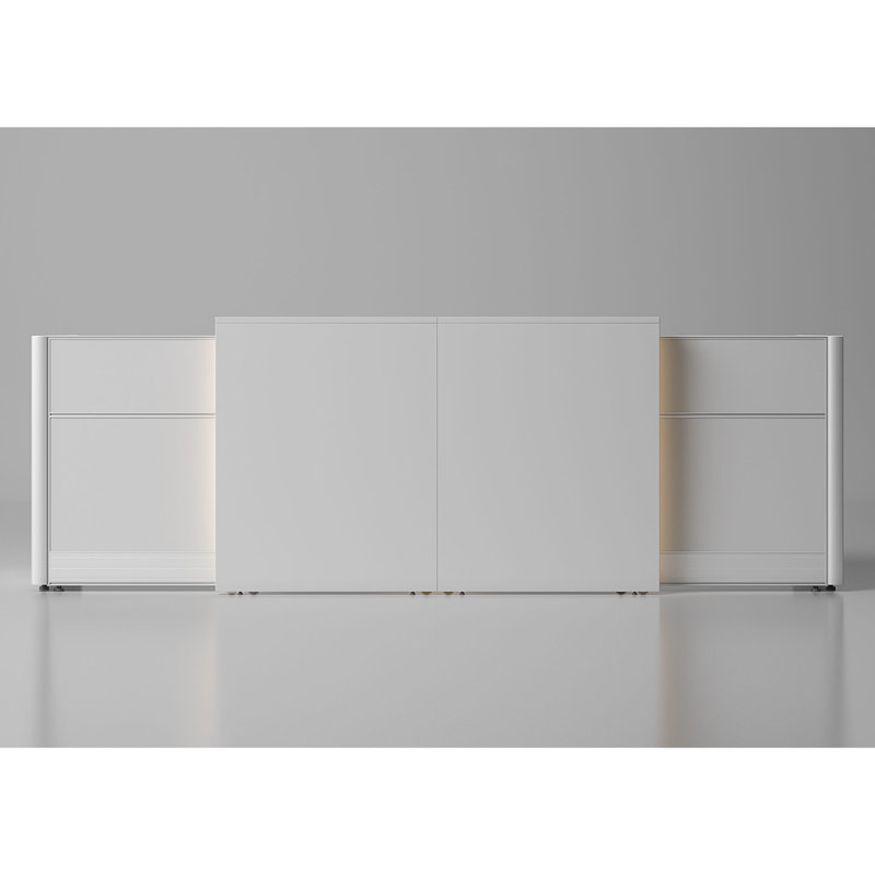 Antek 2 Person Rectangle Synthetic Laminate Reception Desk with Power Outlet