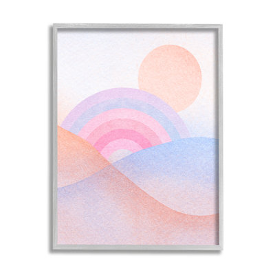 Au-647-Giclee " Rainbow Hills Landscape Blue Ombre " by Lil' Rue