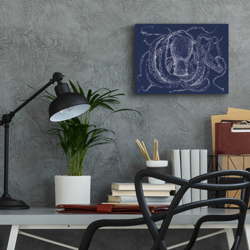 «Octo Scribble» par Kamdon Kreations, art mural en verre acrylique, H 12 po x l 16 po x P 0,13 po