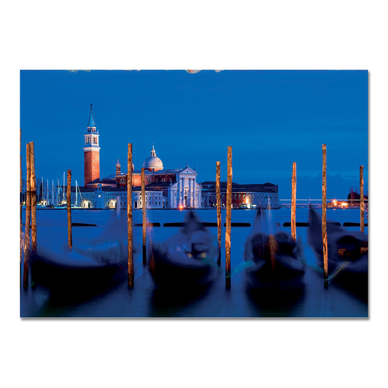 Venice By Night by Giallobus - No Frame Print on Plastic / Acrylic, 65cm H x 95cm W