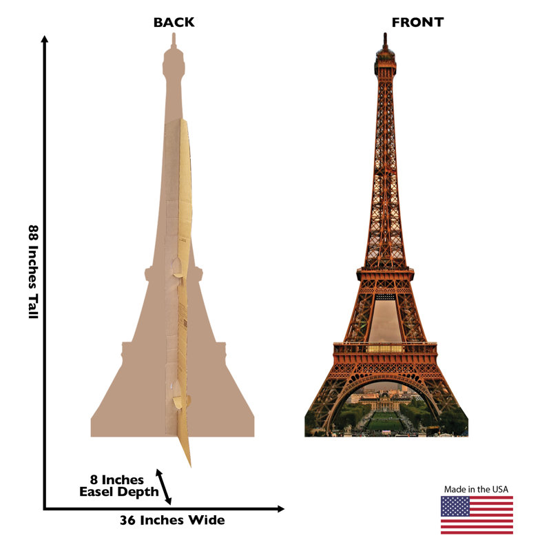 88'' Eiffel Tower Cardboard Stand-Up Decor