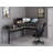 Professional Gaming L-Desk With Built-In Power Outlets, USB Ports, Elevated Monitor Stand, And Ample Storage