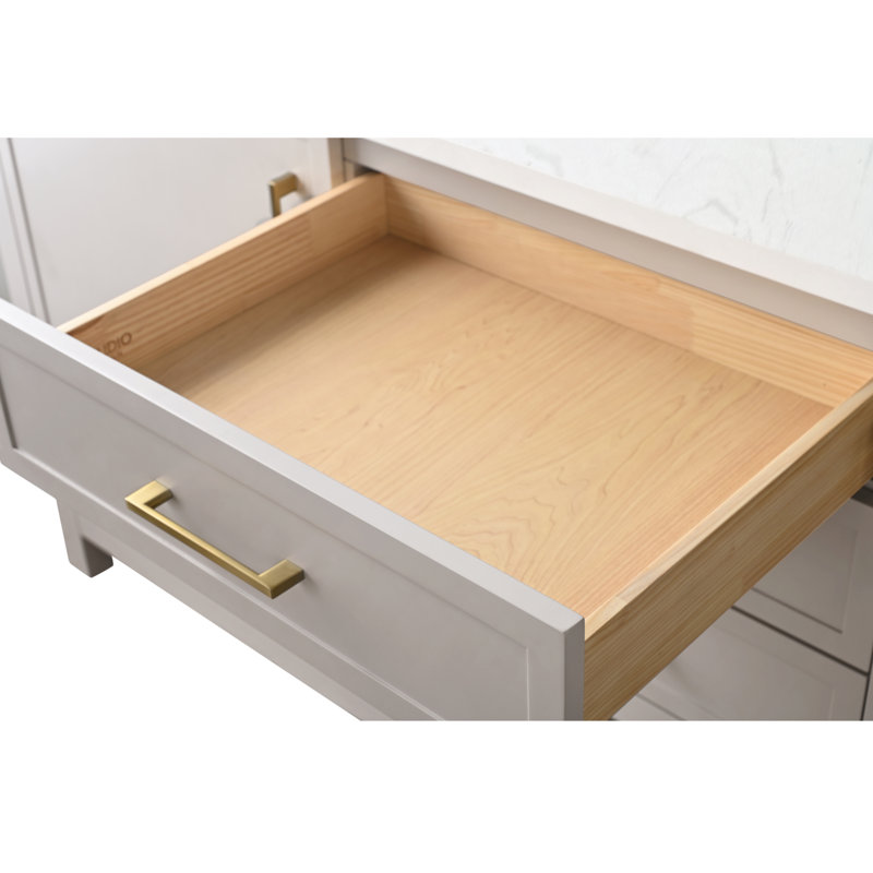 Meuble-lavabo double 72 po Vicini, Taupe
