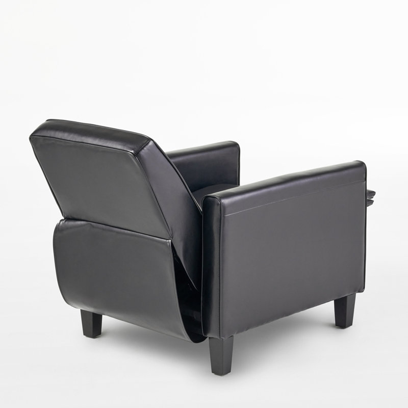 Fauteuil inclinable rembourré 27,5 po avec pieds en hêtre massif pour le salon et la chambre à coucher