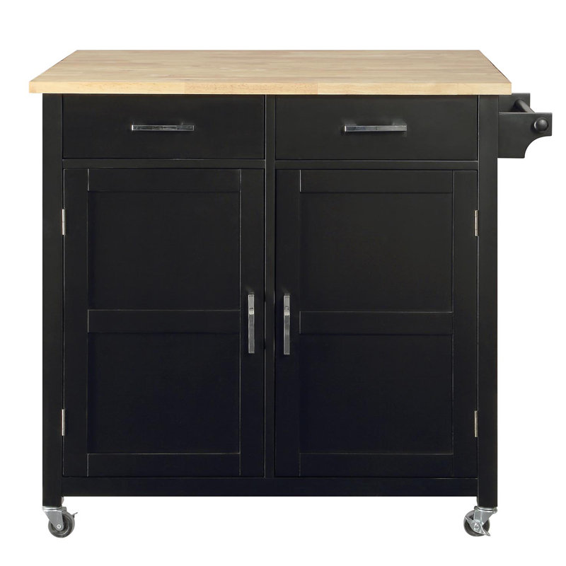 Moorman Wood Kitchen Cart, Black