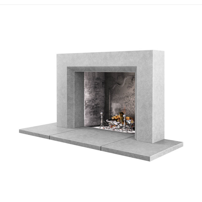 Miami Fireplace Surround, Smooth Gray