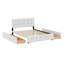Upholstered Platform Bed With Classic Headboard And 4 Drawers-455778803