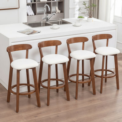 Nordic Solid Wood Bar Stool