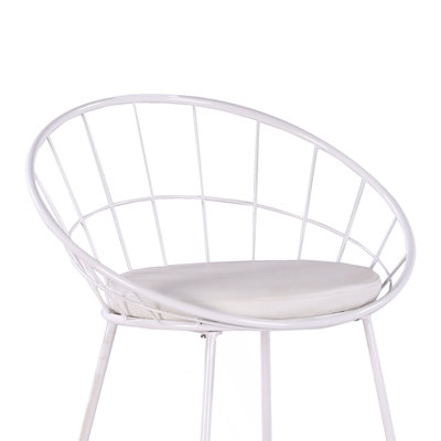 Ensemble de tabourets de bar à hauteur de comptoir industriel avec structure en métal incurvé