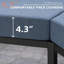 Ensemble de conversation pour patio pour 4 personnes en aluminium avec table-1934638241